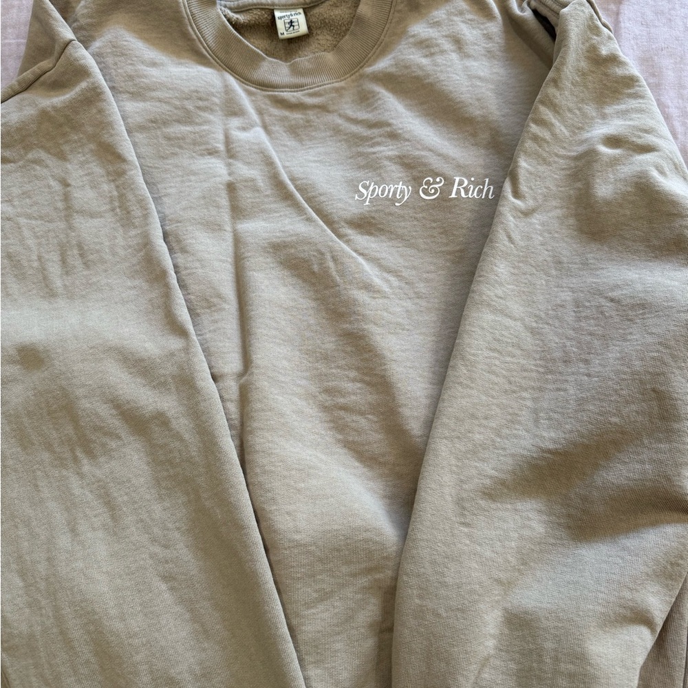 Sporty & Rich Olive Green Health and Wellness Club Tee - Picture 2 of 7
